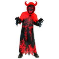 "FEUER DÄMON" (Robe, Umhang mit Kapuze) – Vorderansicht