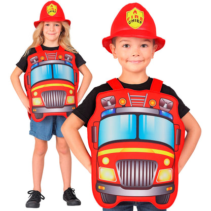"FEUERWEHRMANN" (Kostüm, Helm) – Vorderansicht