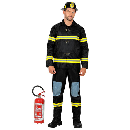 "FEUERWEHRMANN" (Oberteil, Hose, Helm) – Vorderansicht