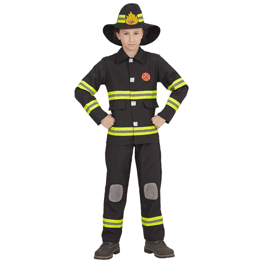 "FEUERWEHRMANN" (Oberteil, Hose, Helm) – Detailansicht