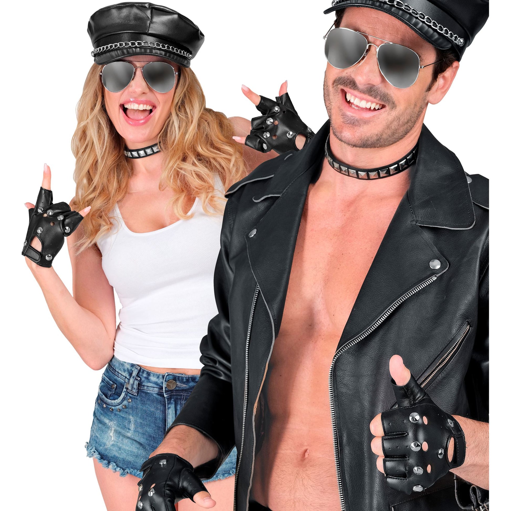 "FINGERLOSE NIETENHANDSCHUHE" in Lederoptik – Ansicht 3