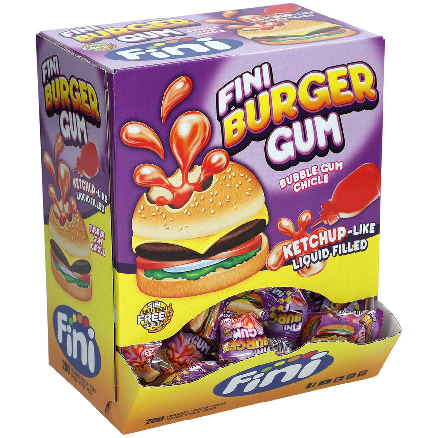 Fini Burger Kaugummis mit Tutti Frutti Geschmack 200er Packung