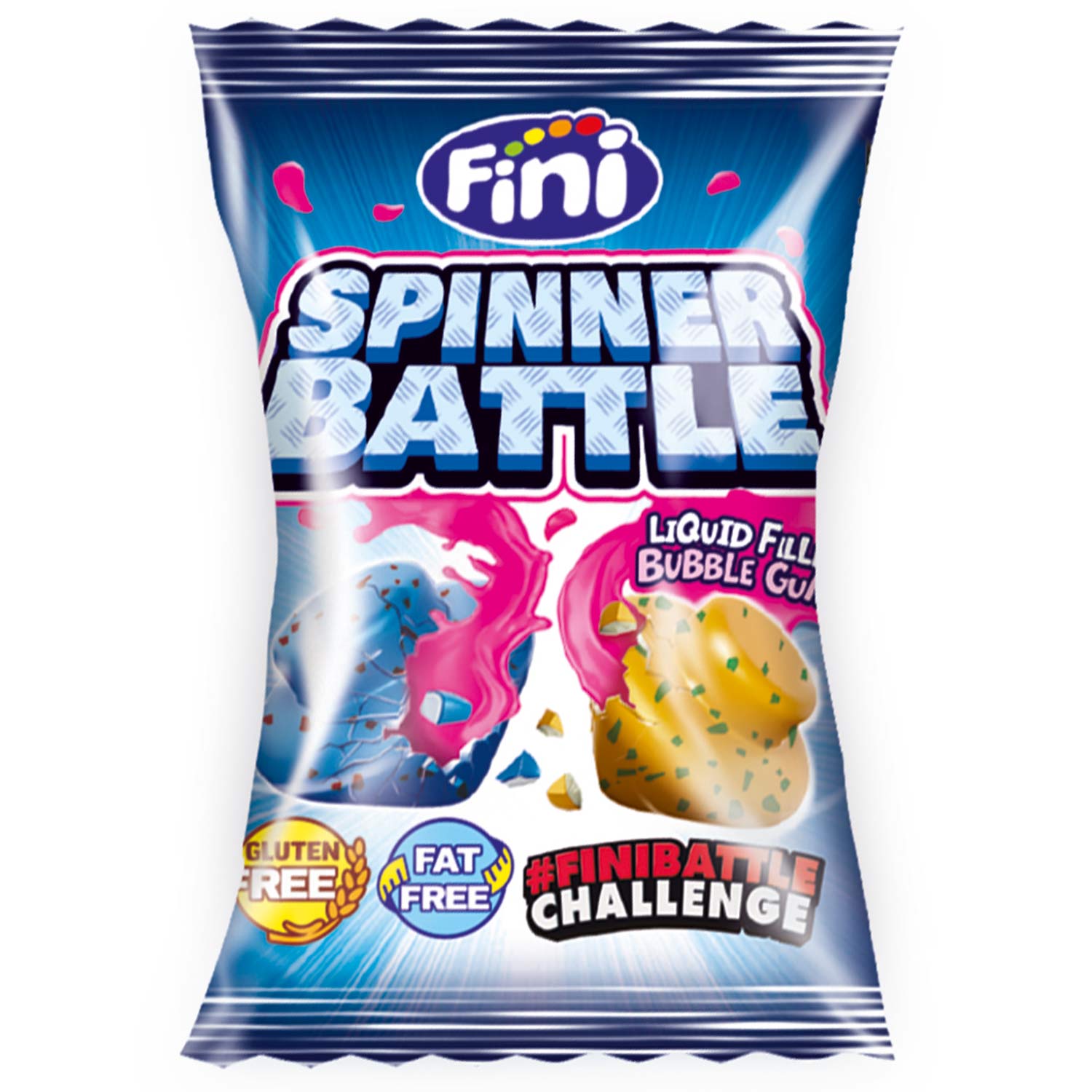 Fini Spinner Battle Gum 200er - Kaugummi einzeln verpackt mit flüssigem Kern – Seitenansicht