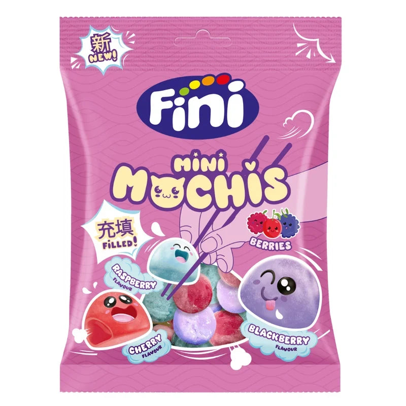 Fini Mini Mochis Berries gefüllte Fruchtgummis 90 g Beutel