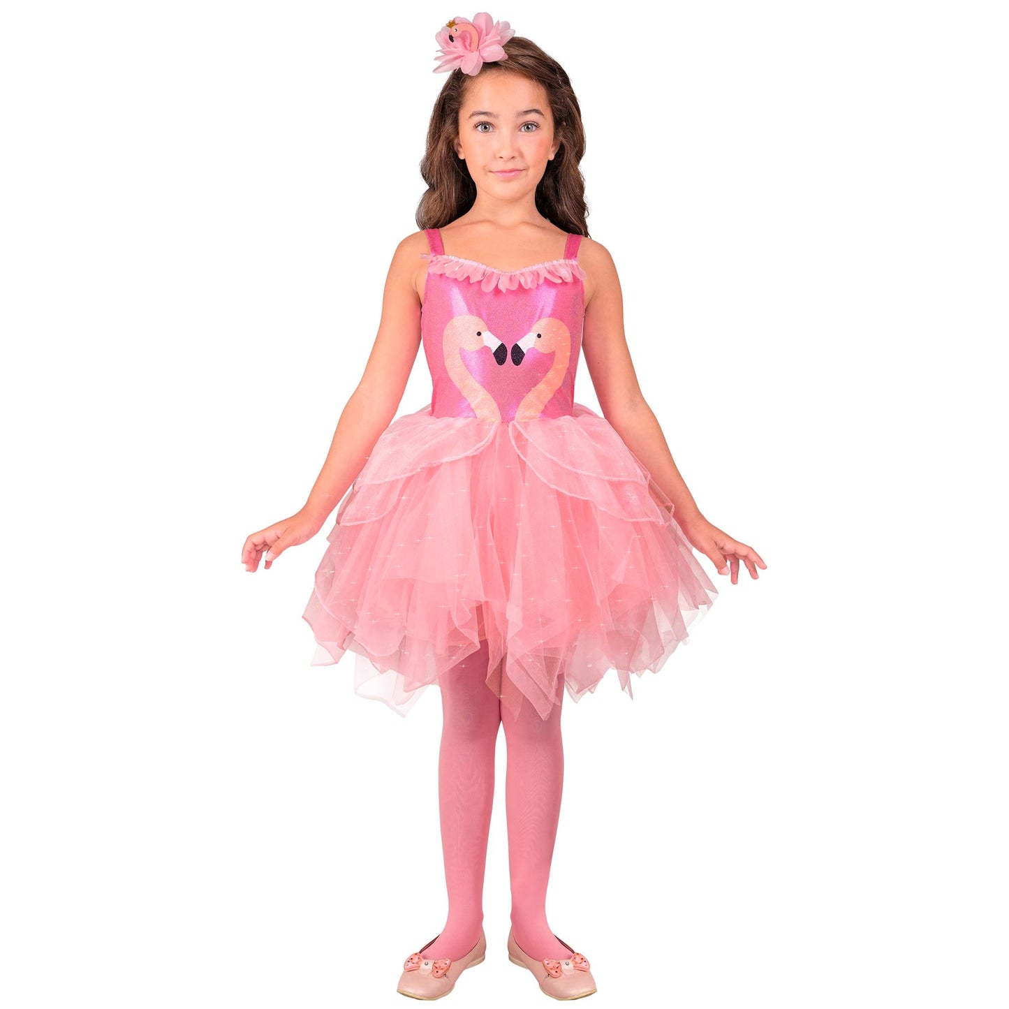 "FLAMINGO" (Kleid mit Tutu, Haarreif) – Detailansicht