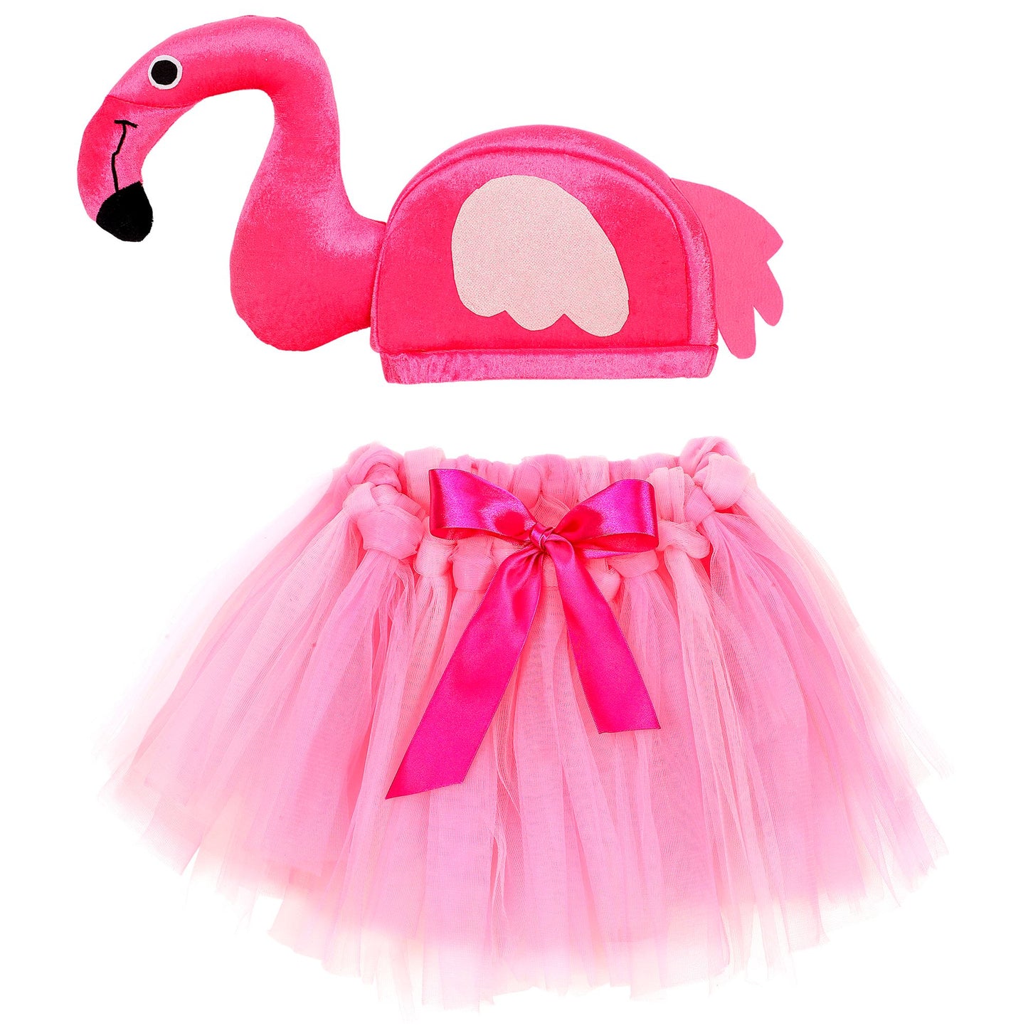 "FLAMINGO" (Tutu, Kopfbedeckung) – Vorderansicht