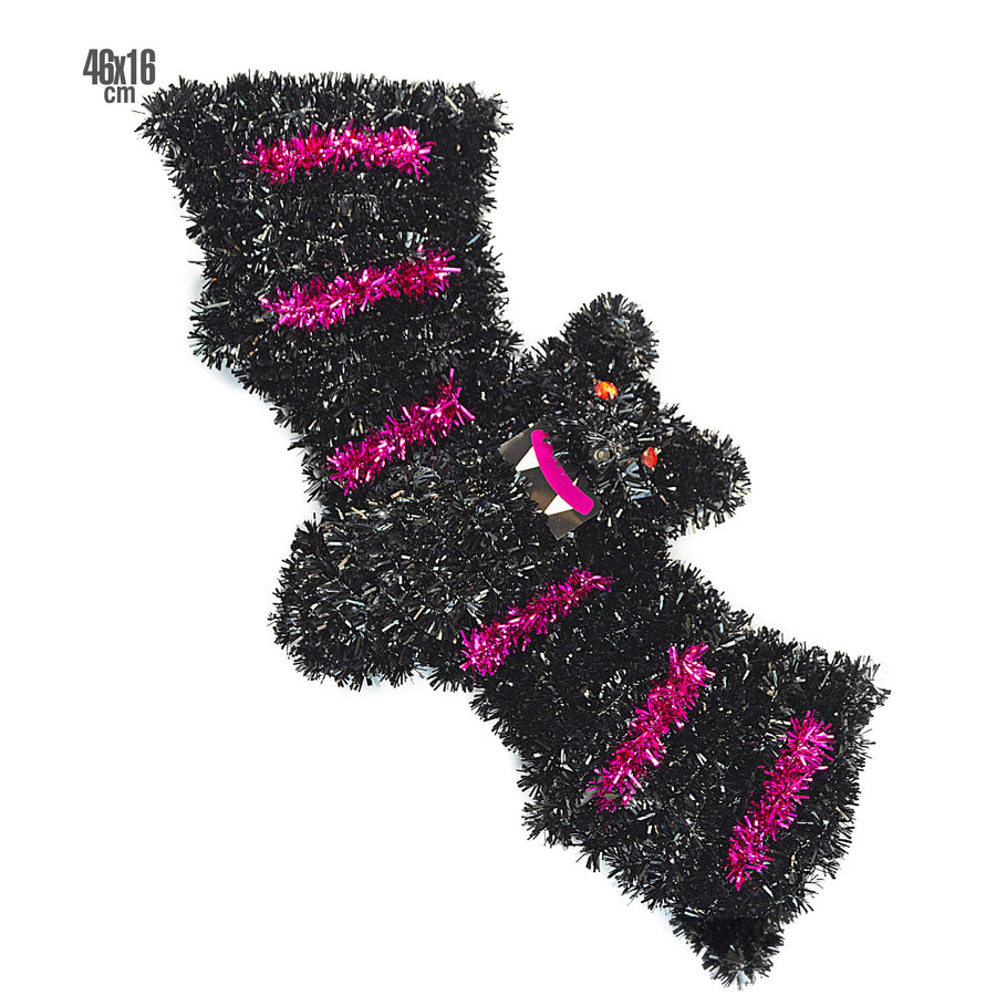 "FLEDERMAUS AUS LAMETTA" 46x16 cm – Vorderansicht