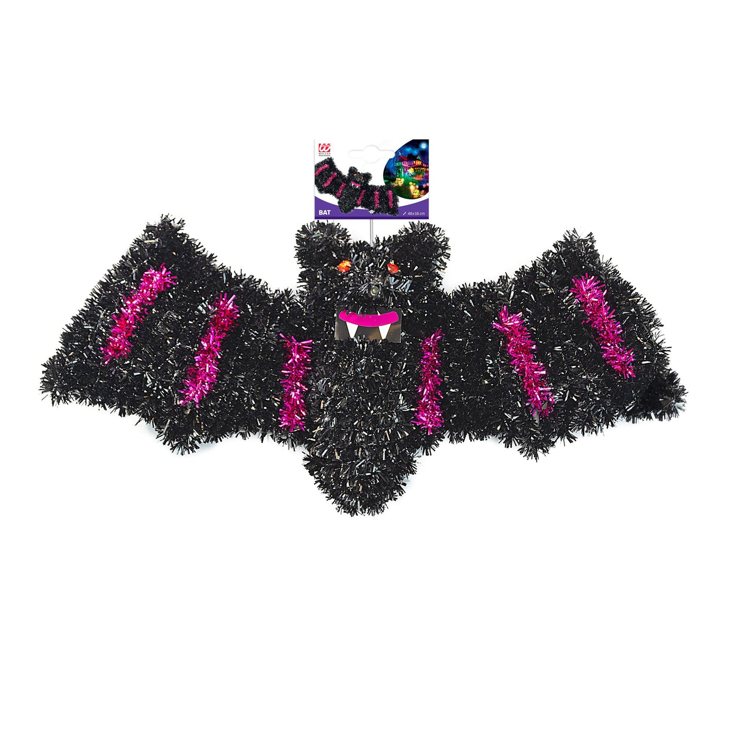 "FLEDERMAUS AUS LAMETTA" 46x16 cm – Detailansicht
