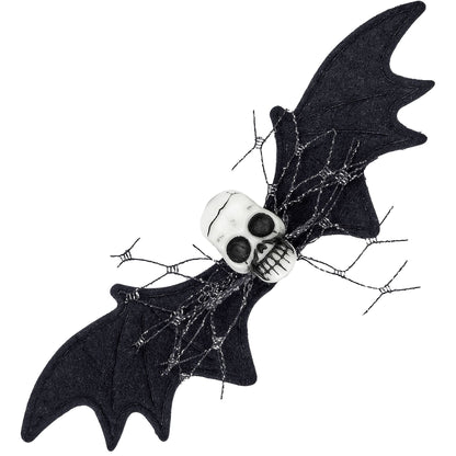 "FLEDERMAUS TOTENKOPF HAARSPANGE" Kindergröße – Vorderansicht