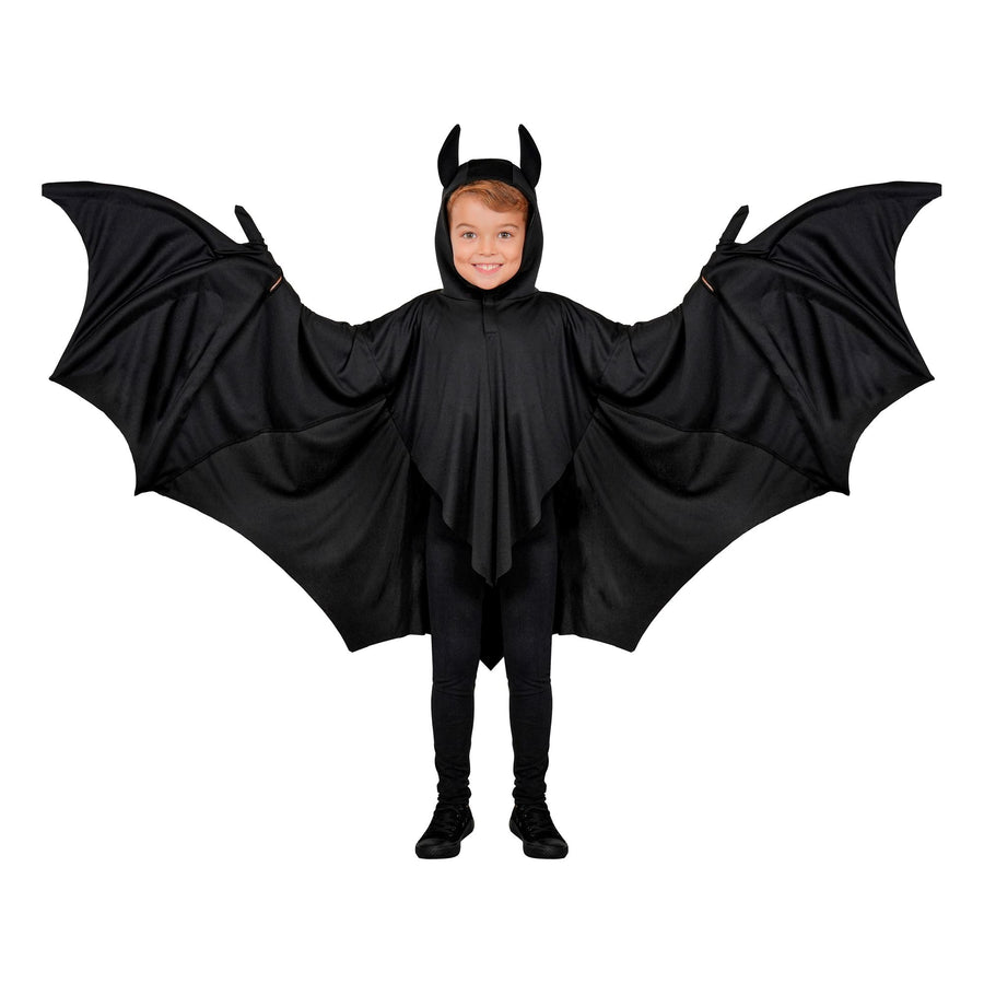 "FLEDERMAUS" (Umhang mit Kapuze und biegbaren Flügeln) – Vorderansicht