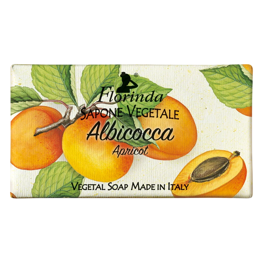 Florinda, Apricot, Vegan, Reinigung und Hydratisierung, Fruchtig, Duftende Seife, 100 g