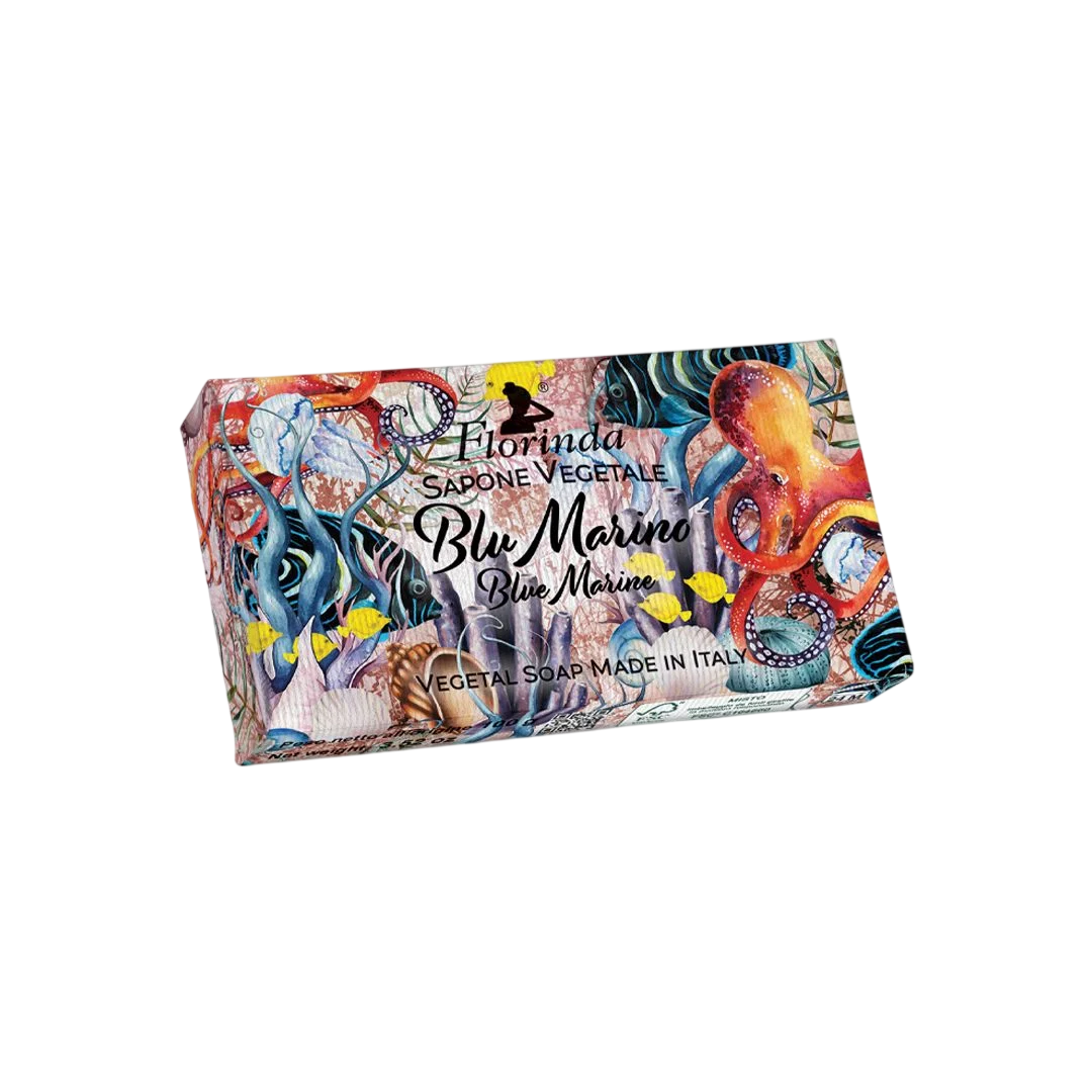Florinda, Blue Marine, Vegan, Hydratisierend, Duftende Seife, Körper, 100 g