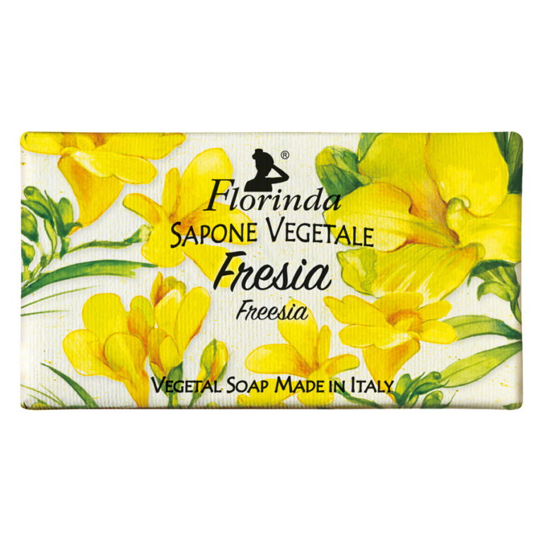 Florinda, Freesia, Vegan und tierversuchsfrei, Cleansing & Softening, Floral, Duftende Seife, Body & Hands, 100 g