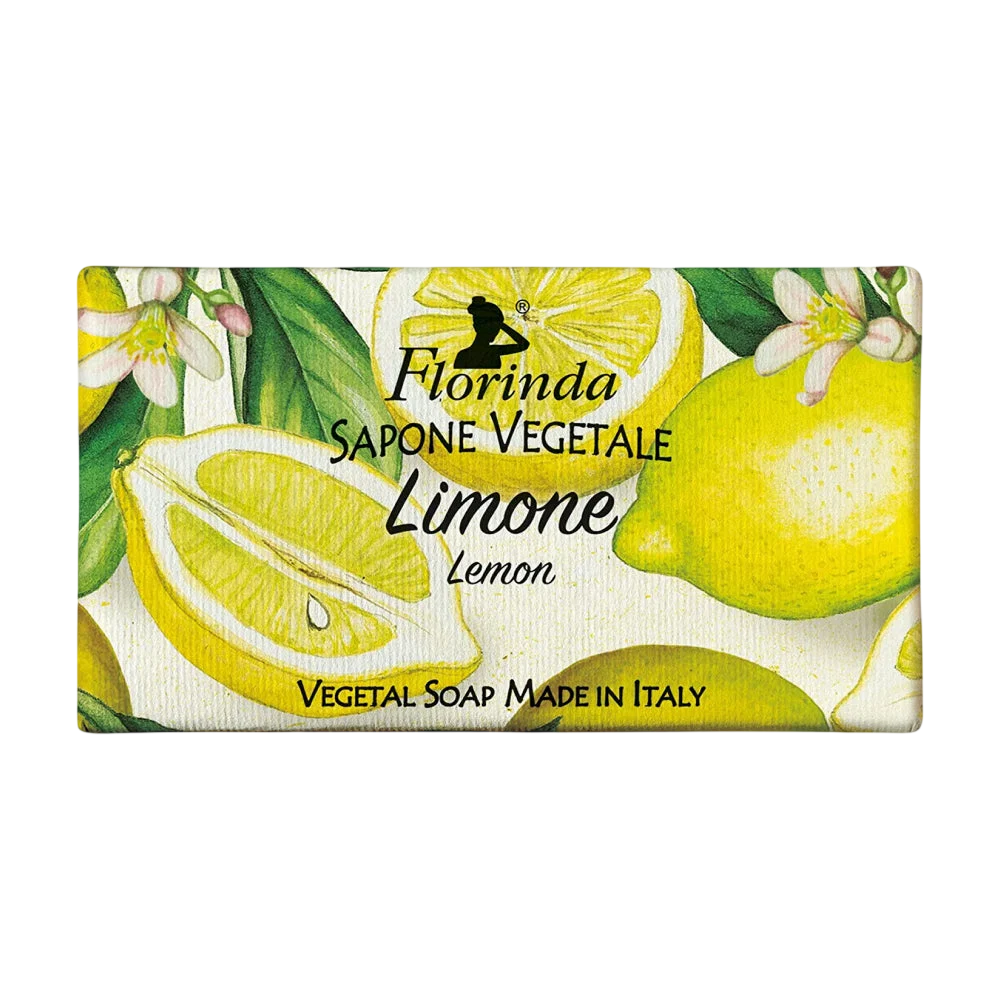 Florinda, Limone, Vegan, Cleansing & Softening, Zitrus, Duftende Seife, Gesicht & Körper, 100 g