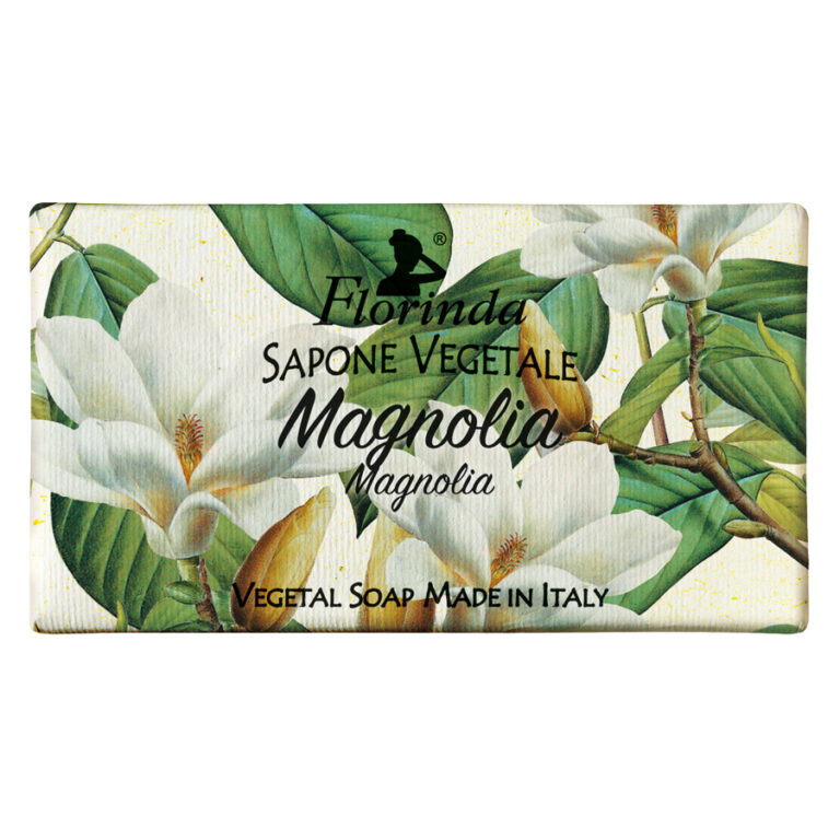 Florinda, Magnolia, Vegan, Reinigung und Hydratisierung, Duftende Seife, 100 g