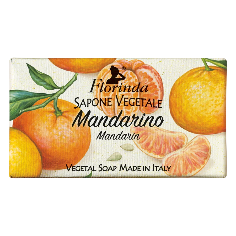 Florinda, Mandarin, Vegan, Cleansing & Moisturising, Seifenstück, Körper, 100 g