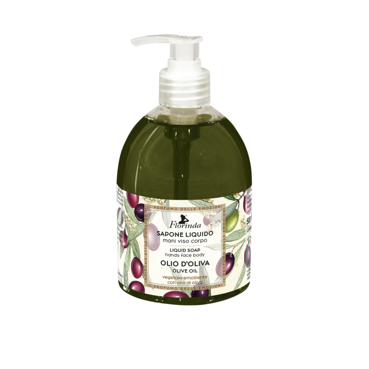 Florinda, Olia D'Oliva, Cleansing & Softening, Flüssigseife, Hands & Face & Body, 500 ml