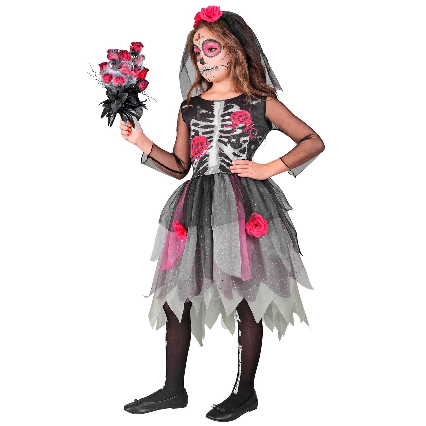 "FLOWER SKELETT GIRL" (Kleid, Haarreif) – Ansicht 3