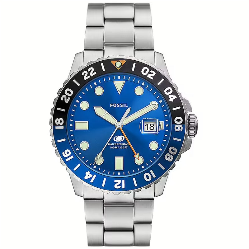 FOSSIL FOSSIL BLUE FS5991 Date Armbanduhr 46 mm Blau