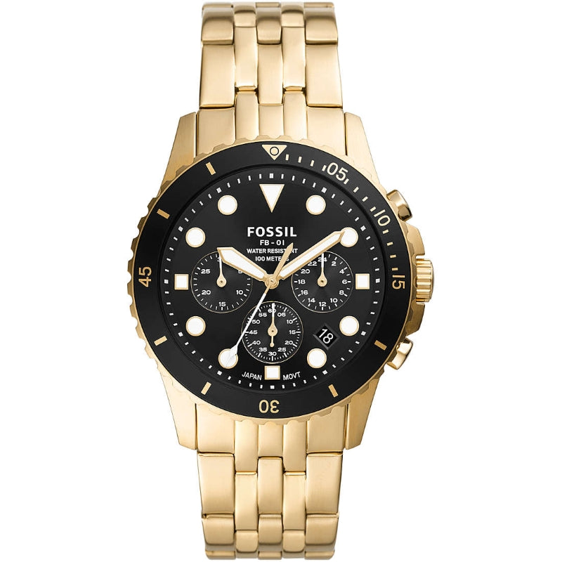 FOSSIL FS5836 Chronograph Armbanduhr 42 mm Gold
