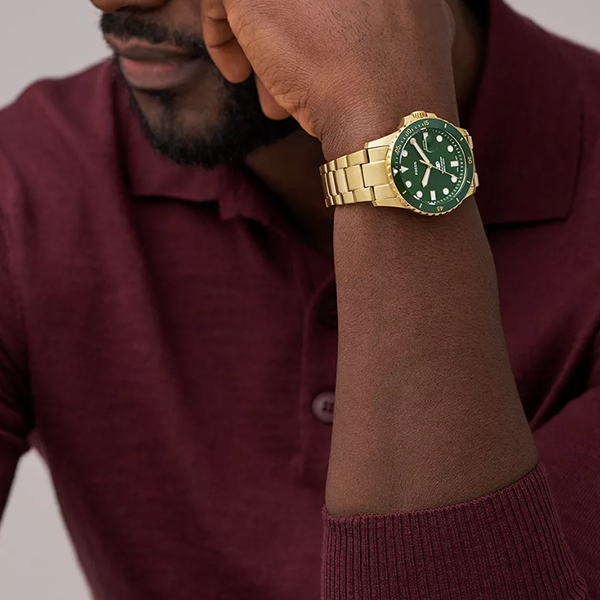 FOSSIL FS6030 Date - Armbanduhr 42 mm Gold ansicht-4