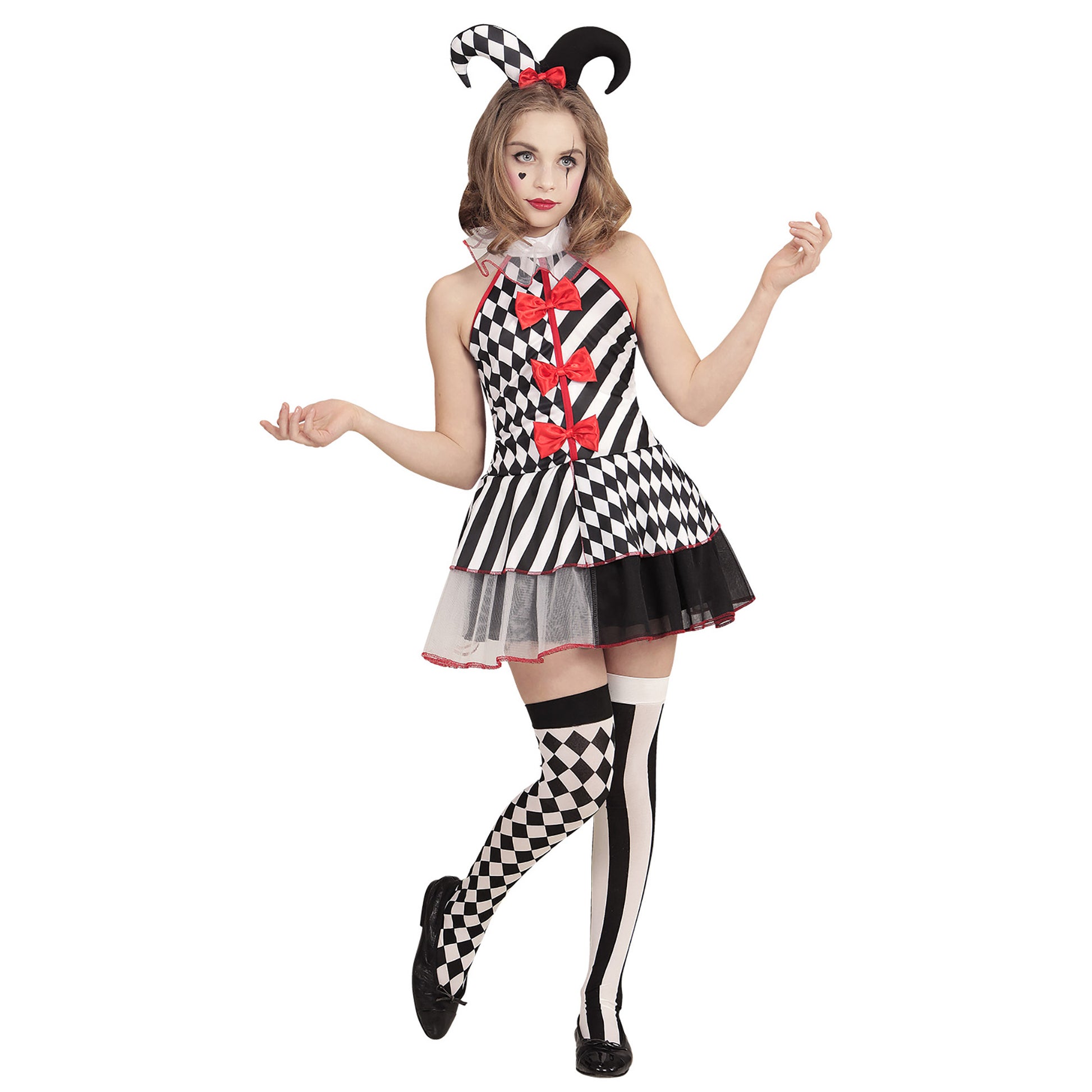 "FRÄULEIN HARLEKIN" (Kleid, Minihut) – Ansicht 3