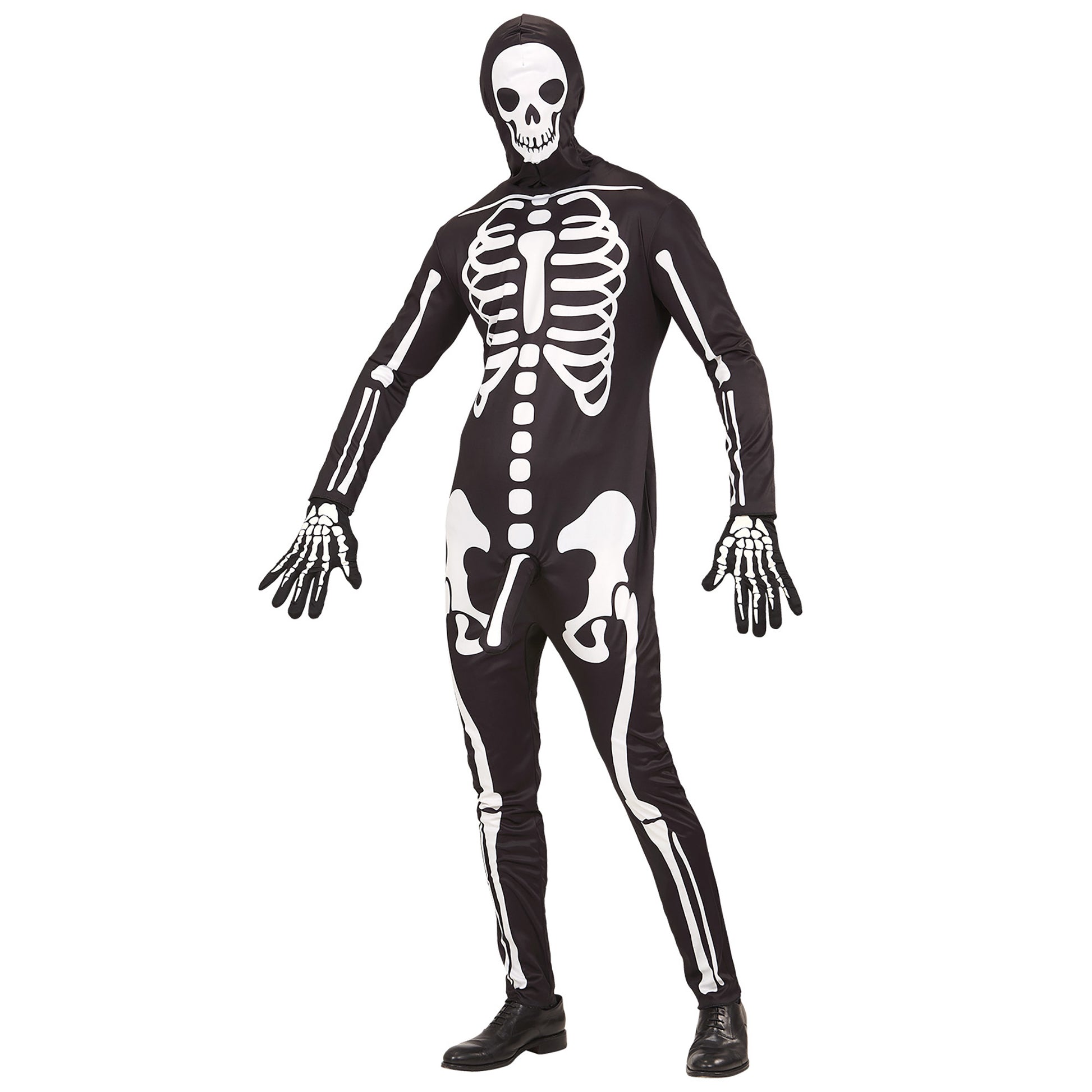 "FRIVOLES SKELETT" (Overall, Handschuhe, Maske) – Vorderansicht