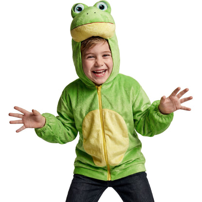 "FROSCH SOFT PLÜSCHKOSTÜM" (Jacke mit Kapuze) – Detailansicht