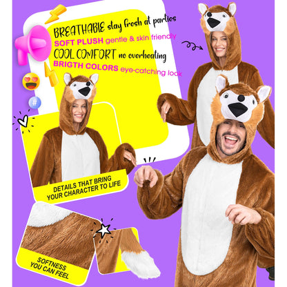 "FUCHS EXTRA WEICHES PLÜSCHKOSTÜM" (Overall mit Kapuze) – Ansicht 6