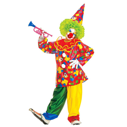 "FUNNY CLOWN" (Oberteil mit Kragen, Hose, Hut) – Vorderansicht