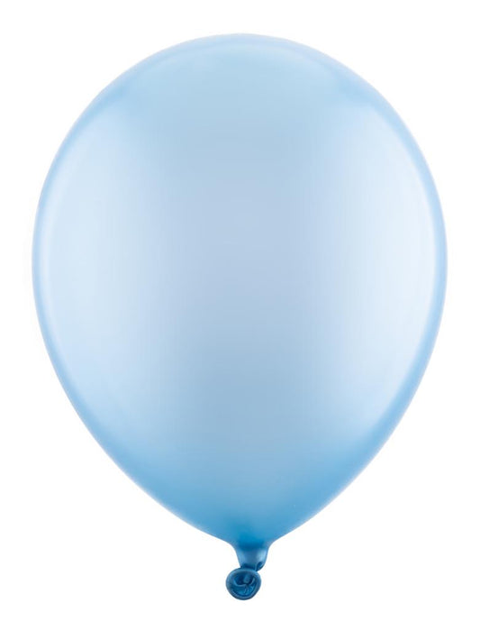 FunnyFashion Metallic Hellblaue Luftballons 27cm – 100 Stück Pack - Fasnacht24.ch