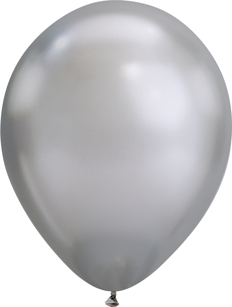 FunnyFashion Latexballons Silber Metallic 26cm 100er Pack Partydeko Produktbild – Produktansicht