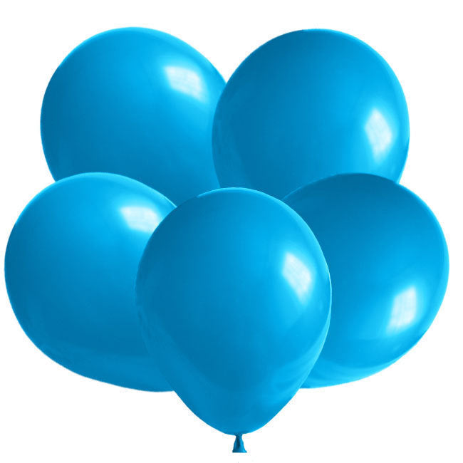 FunnyFashion hellblaue Latex Luftballons 30cm Party-Deko 100 Stück – Detailansicht