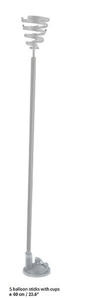 Ballonhalter 5er Set – FunnyFashion 60cm Sticks mit Saugnapf - Fasnacht24.ch