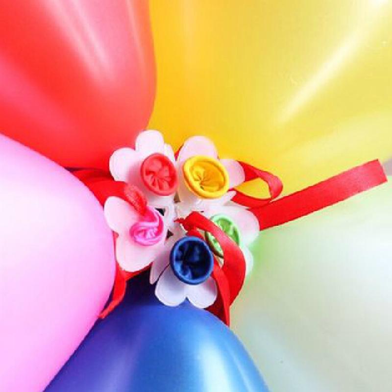 FunnyFashion Ballonclips 6 Stück für blumenförmige Ballondekoration – Detailansicht