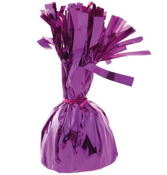 FunnyFashion Ballongewicht Fuchsia Folie mit Tasseln 170g Partydeko