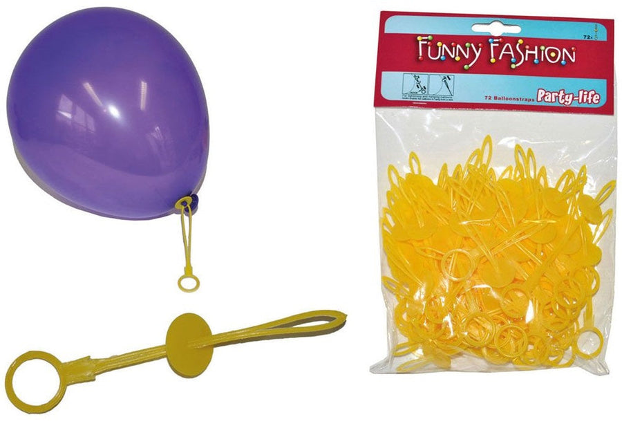 FunnyFashion gelbe Ballonverschlüsse 72 Stück für Luftballons