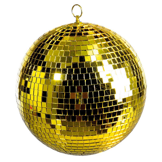 Eurolite Disco Mirror Ball 20cm – Gold Spiegelkugel mit Glasfacetten - Fasnacht24.ch