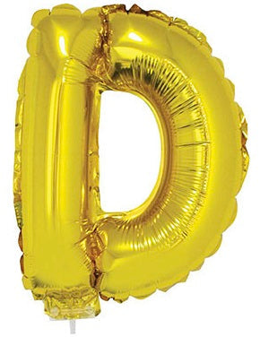 Folienballon Buchstabe D Gold – 41 cm – FunnyFashion - Fasnacht24.ch