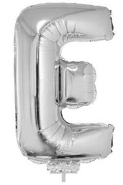 Buchstabenballon E Silber – FunnyFashion Folienballon 41cm - Fasnacht24.ch