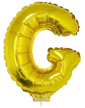 Buchstabenballon G Gold – 41cm Folienballon von FunnyFashion - Fasnacht24.ch