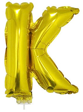 Goldener Folienballon Buchstabe K – 41 cm | FunnyFashion - Fasnacht24.ch