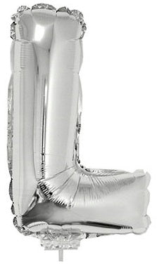 Folienballon Silber Buchstabe L – FunnyFashion 41cm Partydeko - Fasnacht24.ch