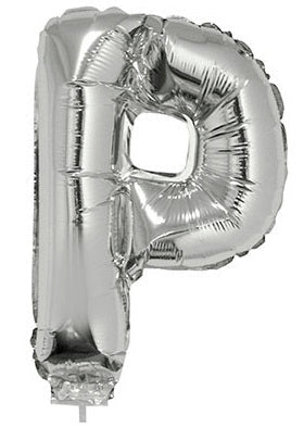 FunnyFashion Folienballon Silber Buchstabe P 41 cm Partydeko