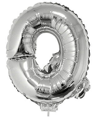 Buchstabenballon Q Silber – FunnyFashion Folienballon 41cm