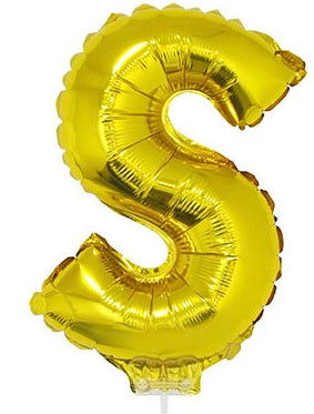 FunnyFashion Folienballon S Gold – 41 cm Buchstabenballon - Fasnacht24.ch