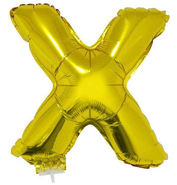 Buchstabenballon X Gold – FunnyFashion Folienballon 41cm - Fasnacht24.ch