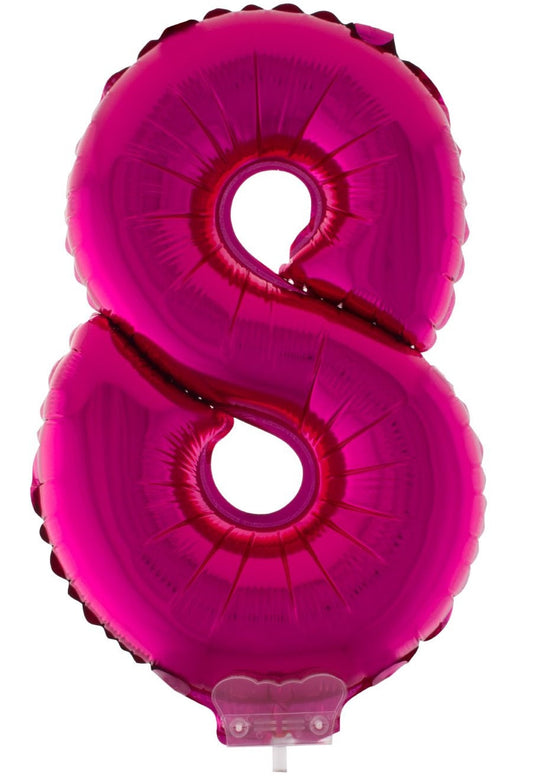 Folienballon Zahl 8 Pink 41cm – FunnyFashion Partydeko - Fasnacht24.ch