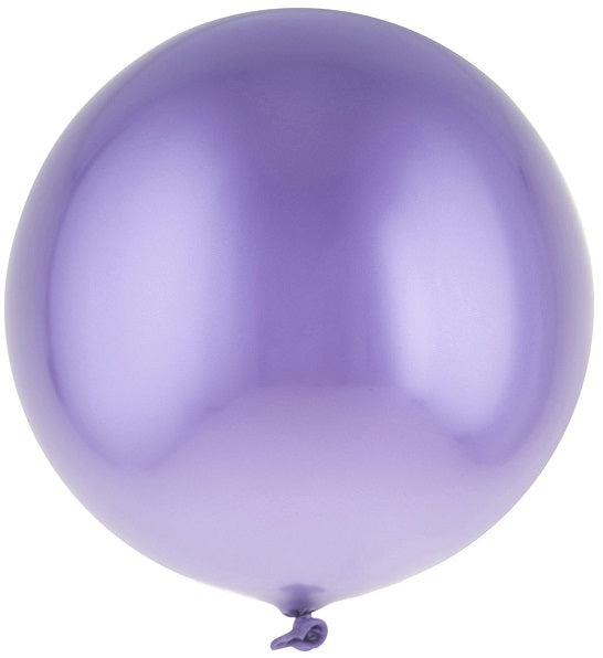 Latexballons 12er Pack – FunnyFashion Chrom Lila 35cm Biologisch Abbaubar
