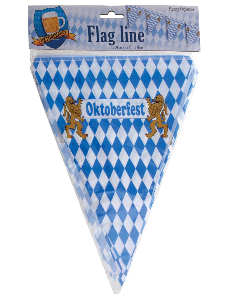 Oktoberfest Girlande 5m – FunnyFashion | 10 Wetterfeste Wimpel – Detailansicht